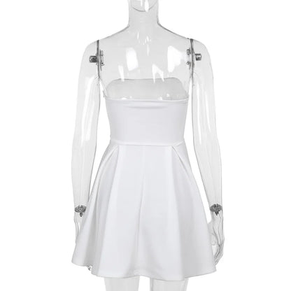 Elegant Strapless Corset A Line Solid Mini Dress