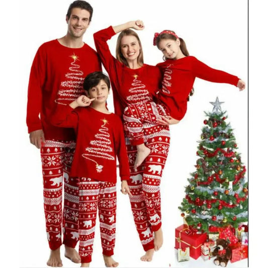 Christmas Family Matching Pajamas Set Red