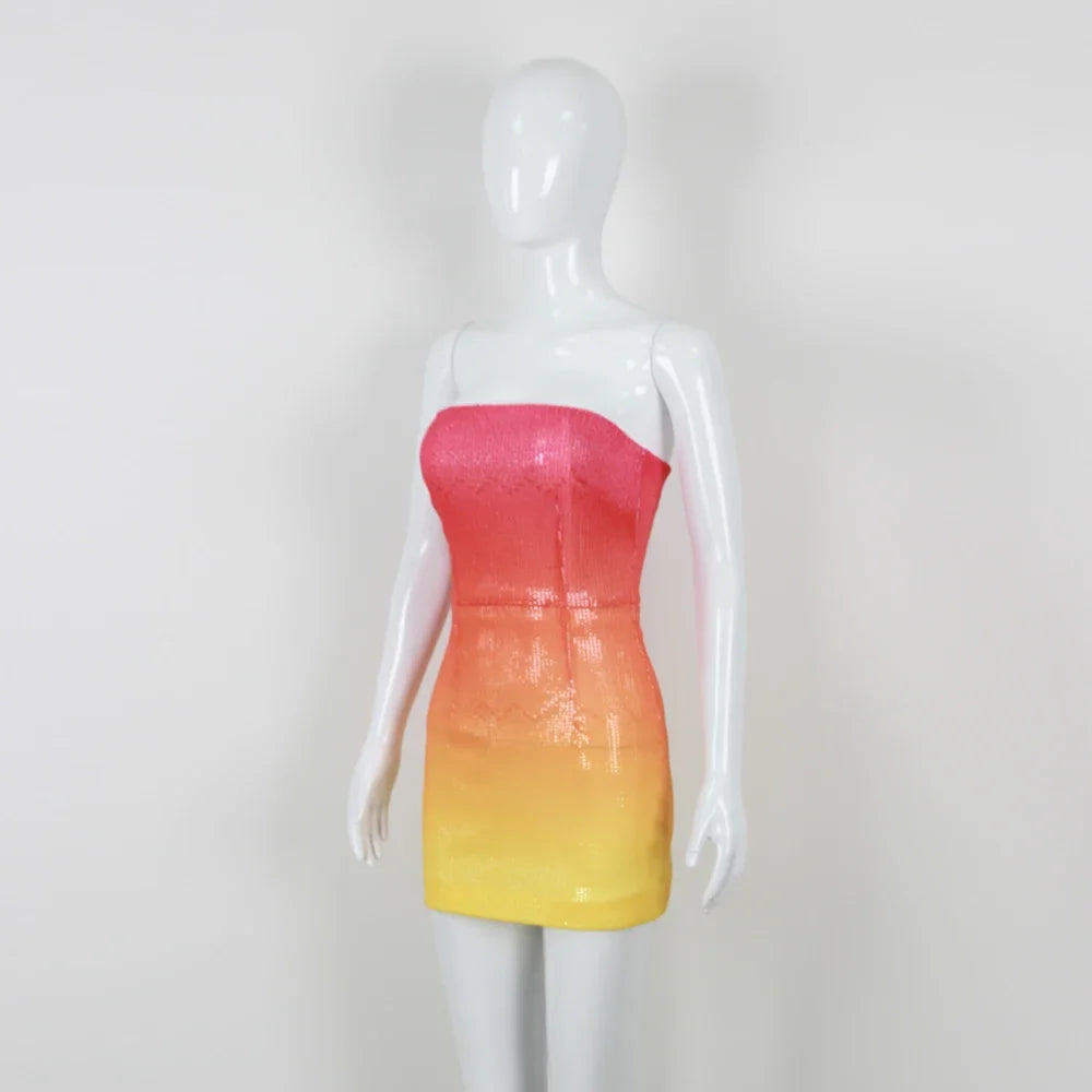 Sequin Ombre Mini Dress