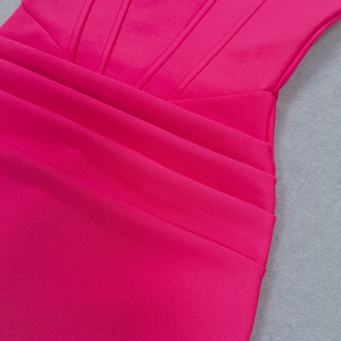 Rose Red Diamond One Shoulder Midi Dress