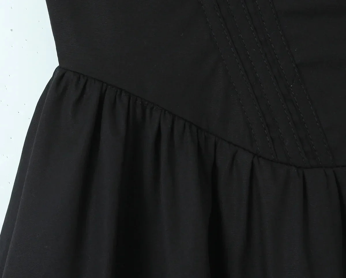 Wire Corset Style Low Waist White Midi Dress