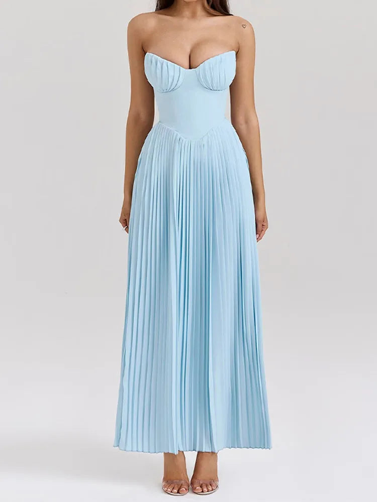 Pleated Maxi Dress
