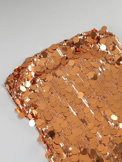 Sequins Strapless Bodycon Mini Dress