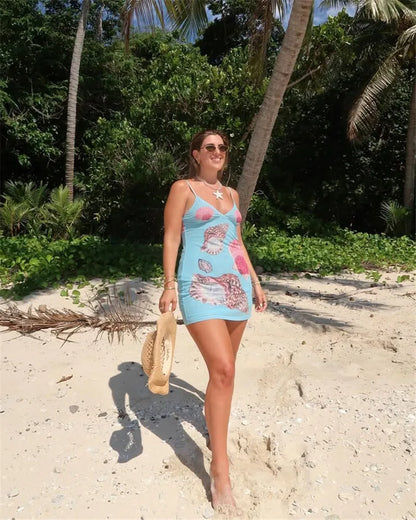 Spaghetti Strap Floral Print Mini Dress