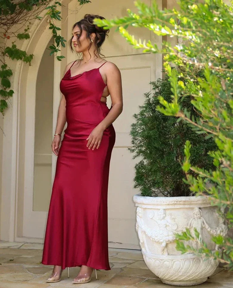 3D Flower Draped Open Back Maxi Dress