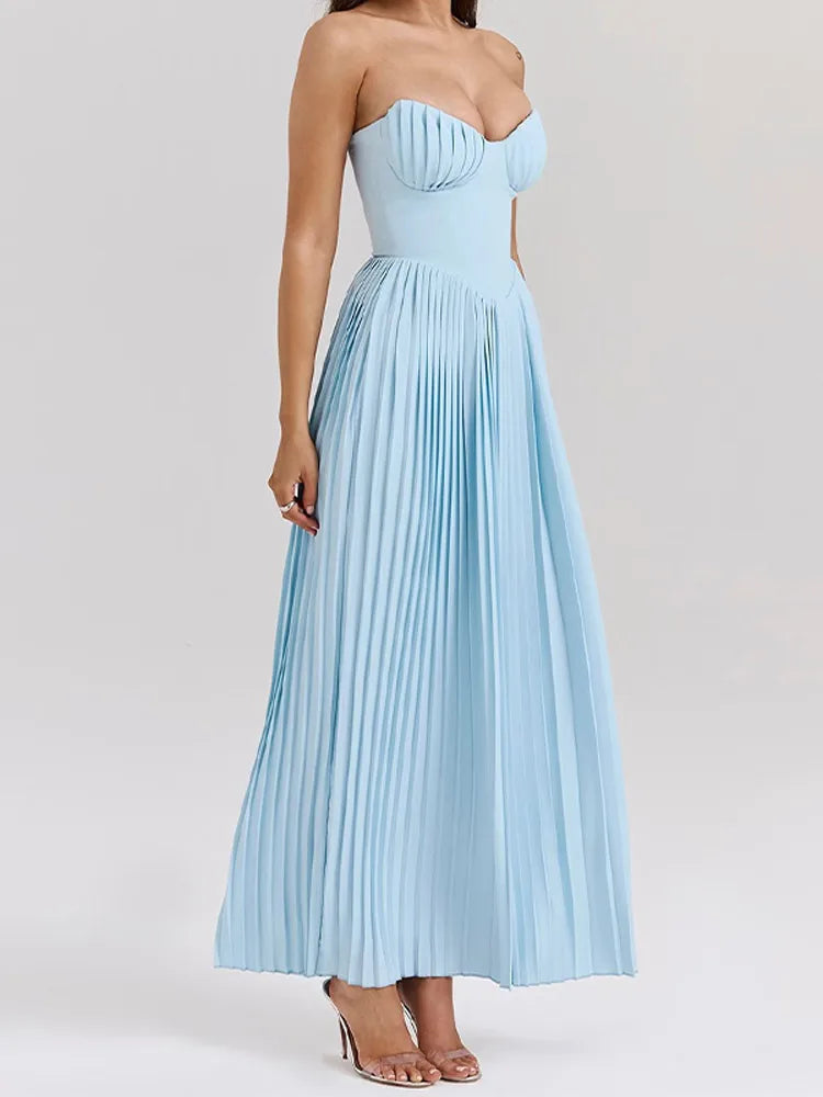 Pleated Maxi Dress