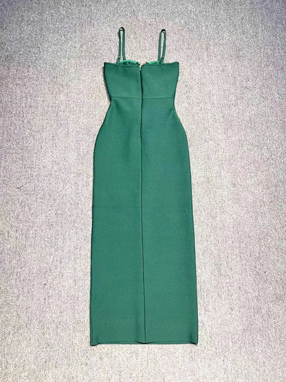 Strappy Hook Cut Out Bodycon Midi Dress