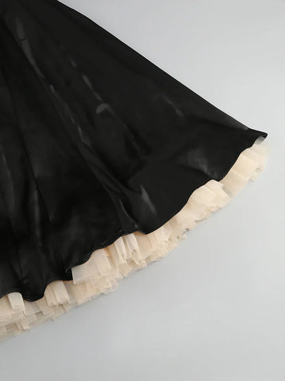 Solid Fit And Flare Spaghetti Strap Mini Dress