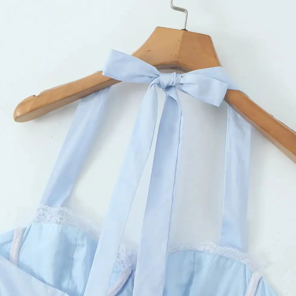 Corset Tie Bow Halter Dress