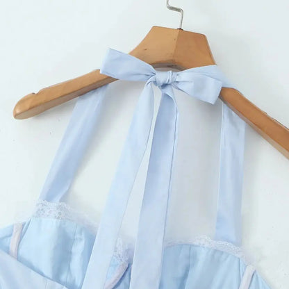 Corset Tie Bow Halter Dress