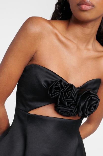 Sara Rose Strapless Cutout Mini Dress - Black