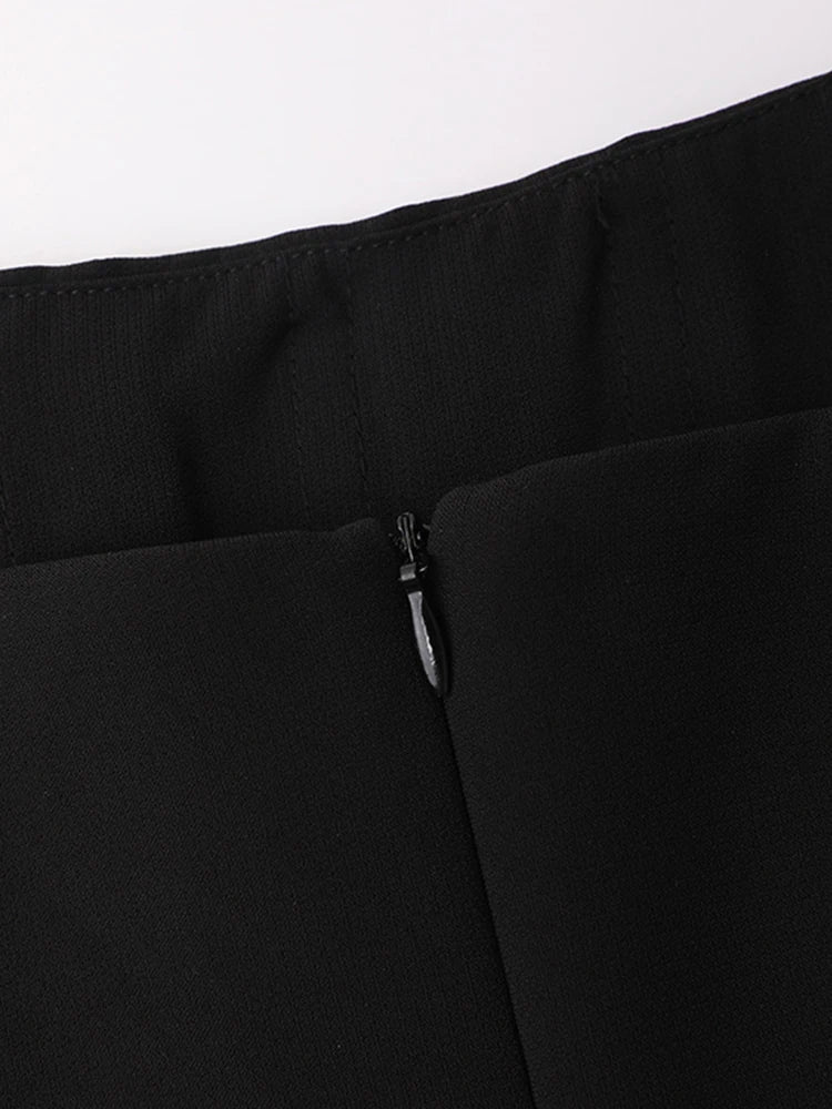 Diamonds Black Crystal Pearl Mini | Midi Dress