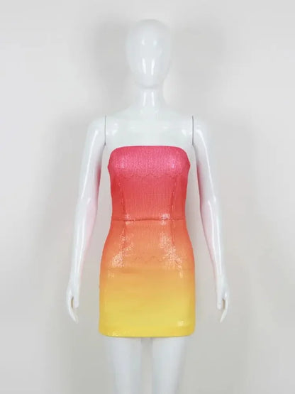 Sequin Ombre Mini Dress