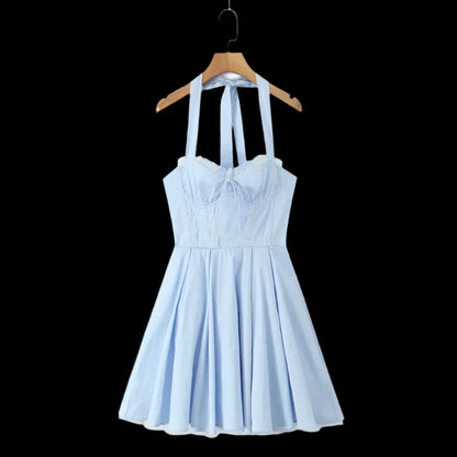 Corset Tie Bow Halter Dress