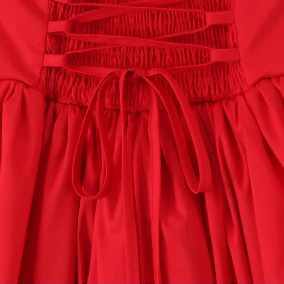 Bow Halter Slash Collar Lacing-Up Back Mini Dress