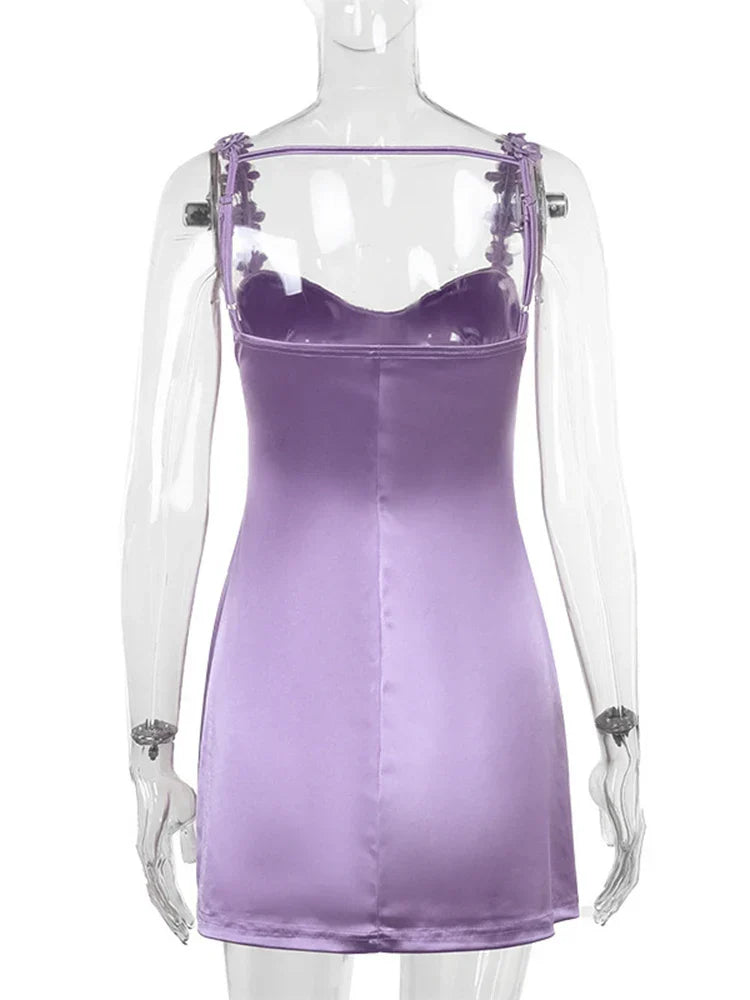 Spaghetti Strap Mini Dress Backless Bodycon Party Wear