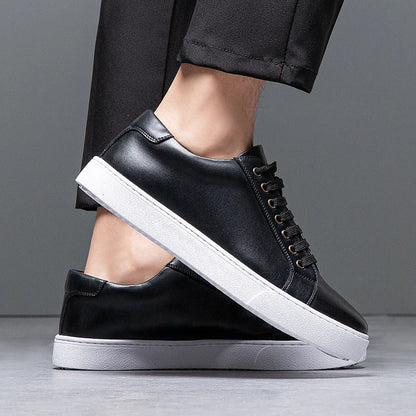 Leather Low-Top Sneakers | Contrast Sole | Maison Collection