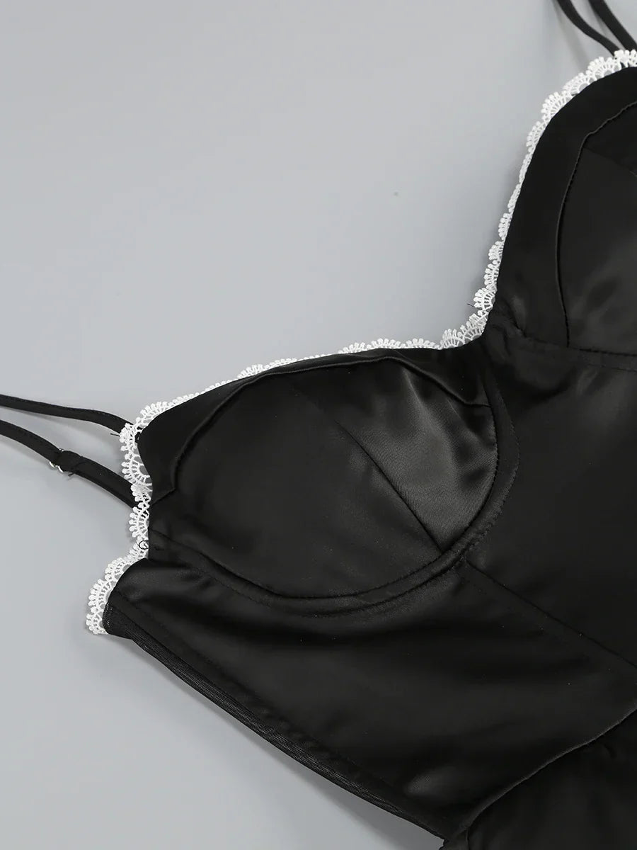 Solid Fit And Flare Spaghetti Strap Mini Dress