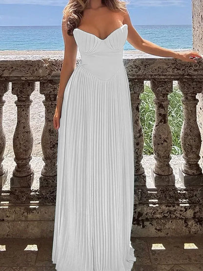 Pleated Maxi Dress