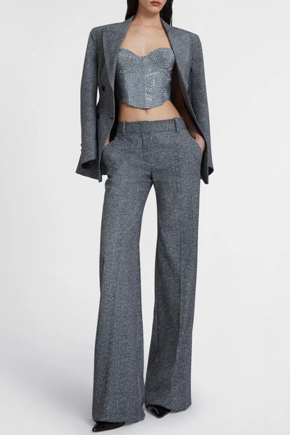 Seala Herringbone Wool Pants