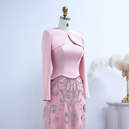 Tulle Strapless Sequined Evening Dress