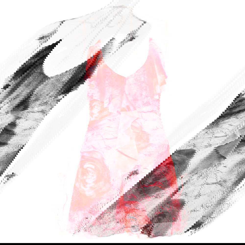 Halter Backless Printed Slim Fit Dress