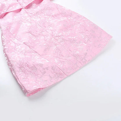 Bow Off Shoulder Backless A-line Jacquard Party Dress