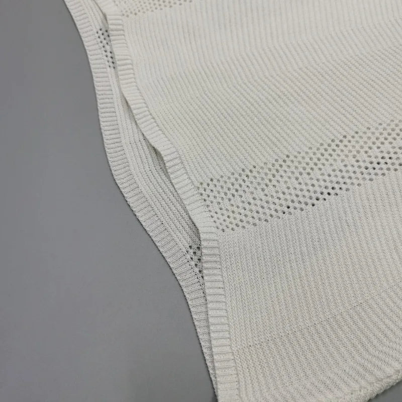 Knit Bikini Cover-Up Backless  Beach Bodycon Dress