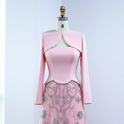 Tulle Strapless Sequined Evening Dress