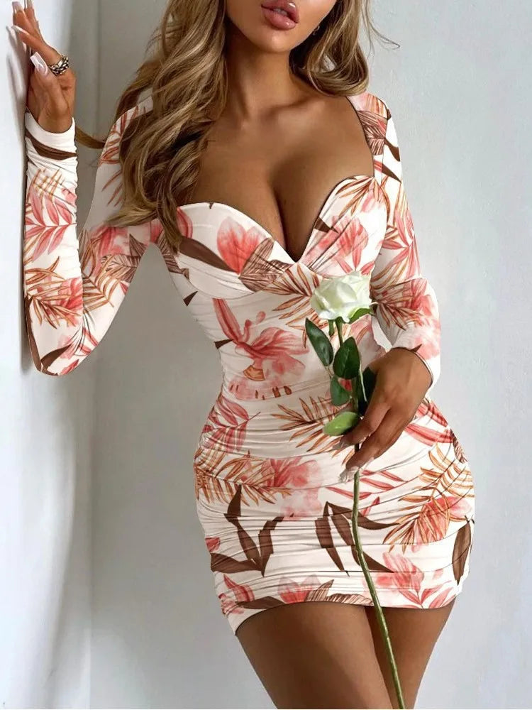 Printed Mini Dress