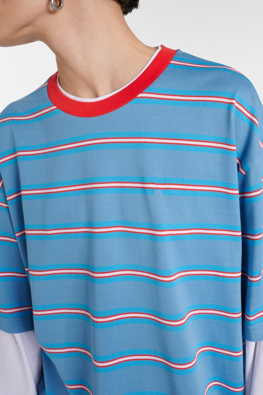 Sienna Striped Fake Two Piece T-shirts