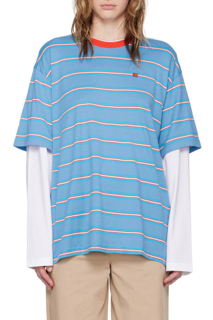 Sienna Striped Fake Two Piece T-shirts