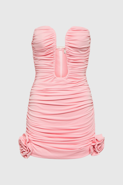 Skye Ruch Flower Cutout Mini Dress