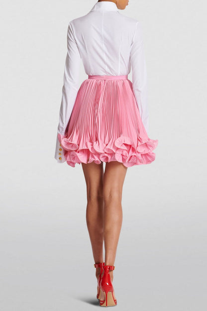 Sonnet Pleated Ruffled Mini Skirt