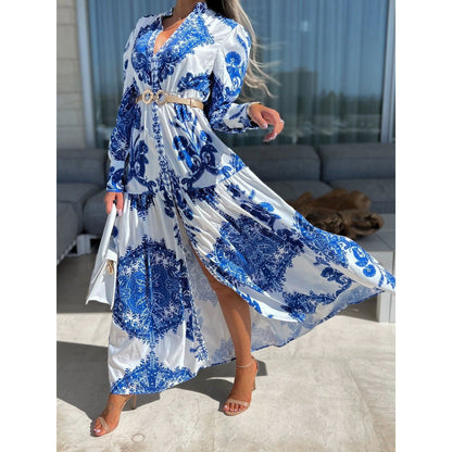 Bohemian Casual Maxi Dress Loose Vacation Dress