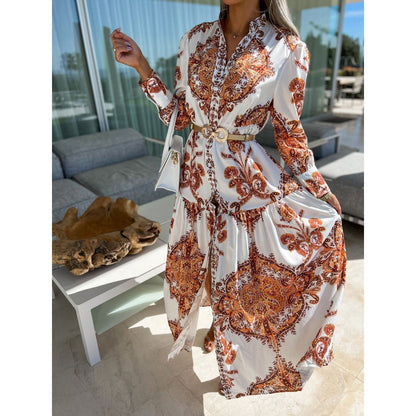 Bohemian Casual Maxi Dress Loose Vacation Dress
