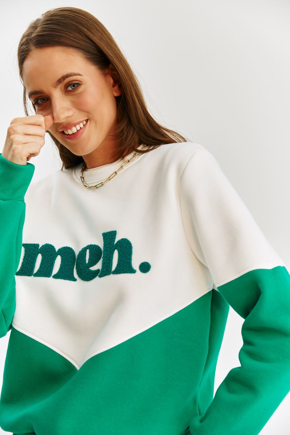 Maison Graphic Sweatshirt | Contrast Panel | Relaxed Fit