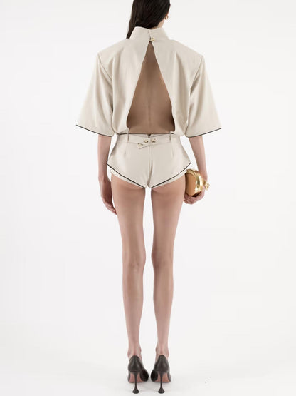 Open Back T-Shirt Jumpsuits