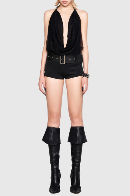 Tamisha Halter Belted Romper