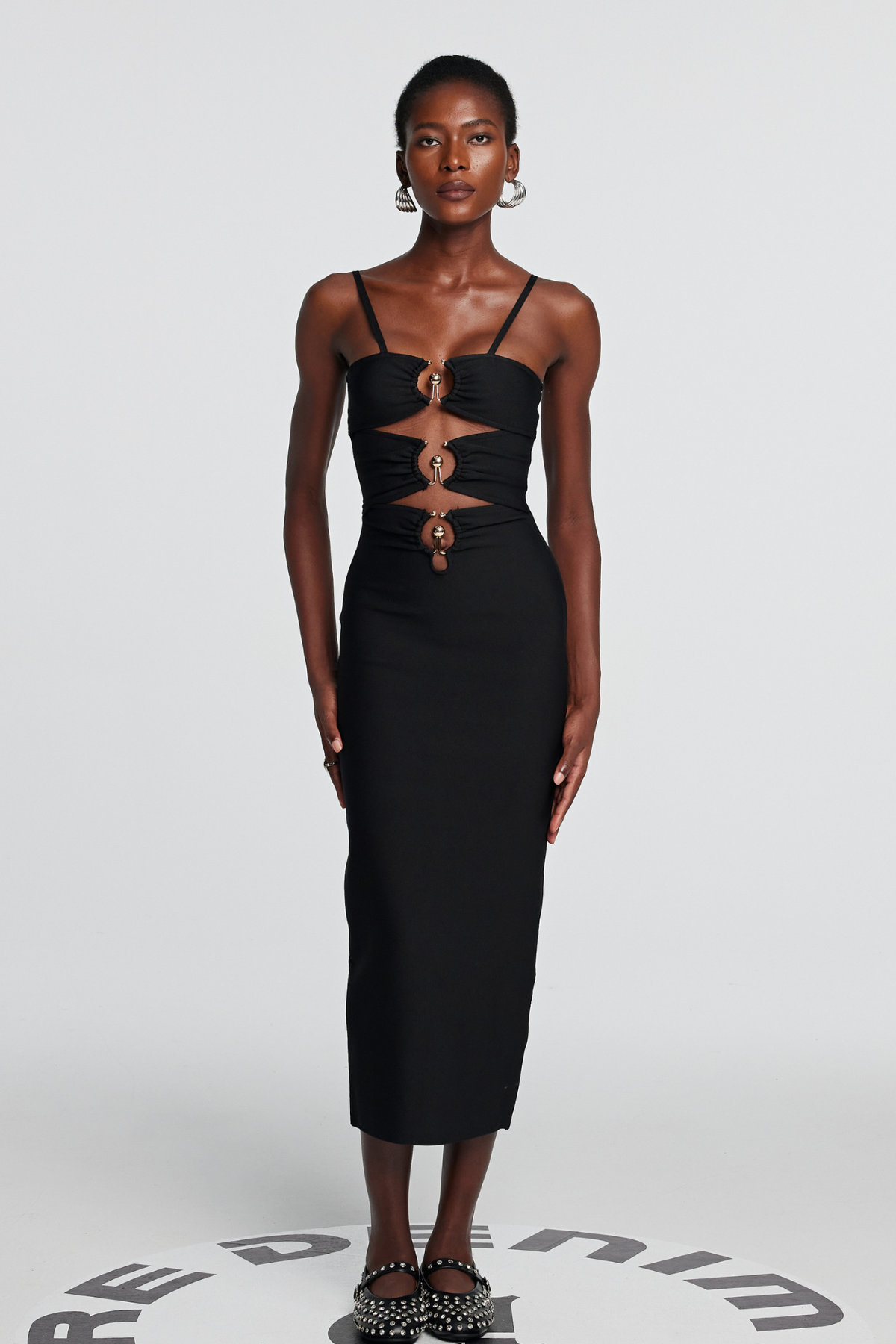 TessaCutout Spaghetti Maxi Dress