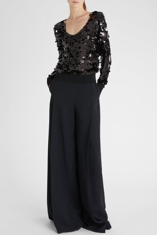 Tyne Sequin V--neck Knit Sweater