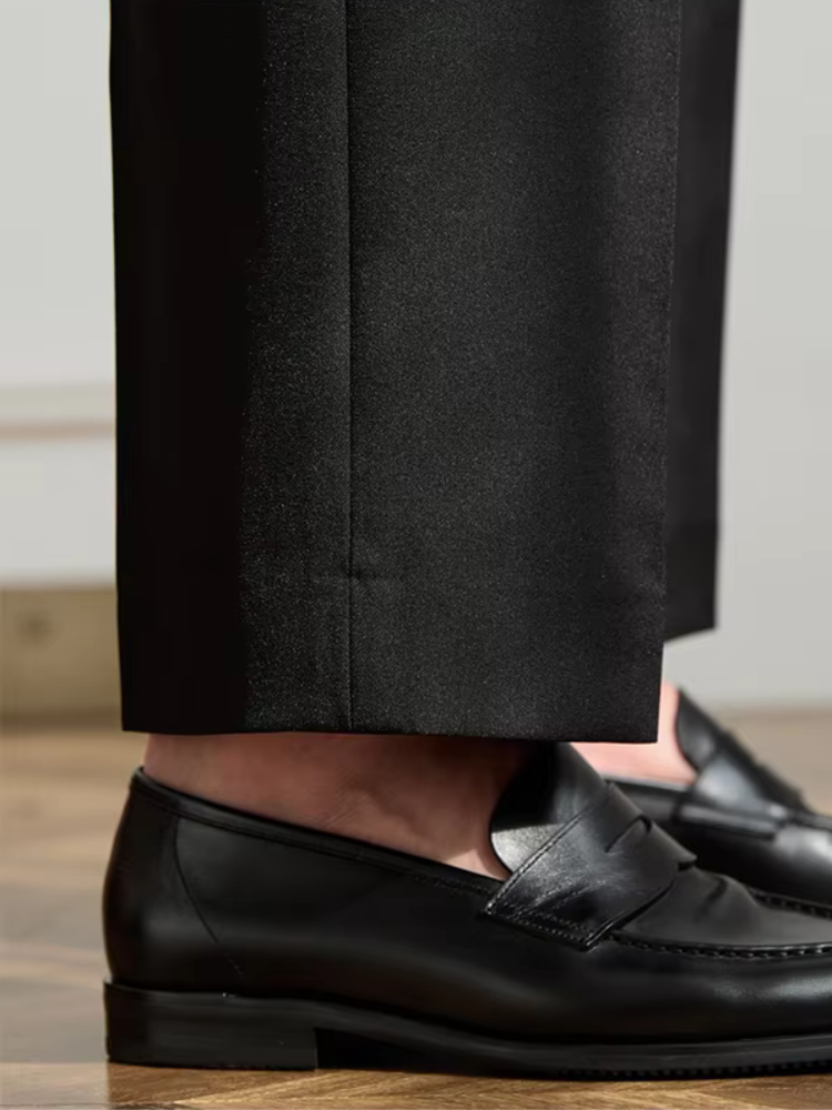 High Waist Pleated Trousers | 100% Linen | Straight Fit