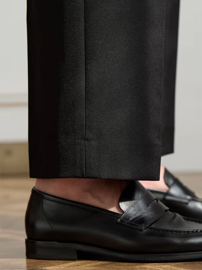 High Waist Pleated Trousers | 100% Linen | Straight Fit