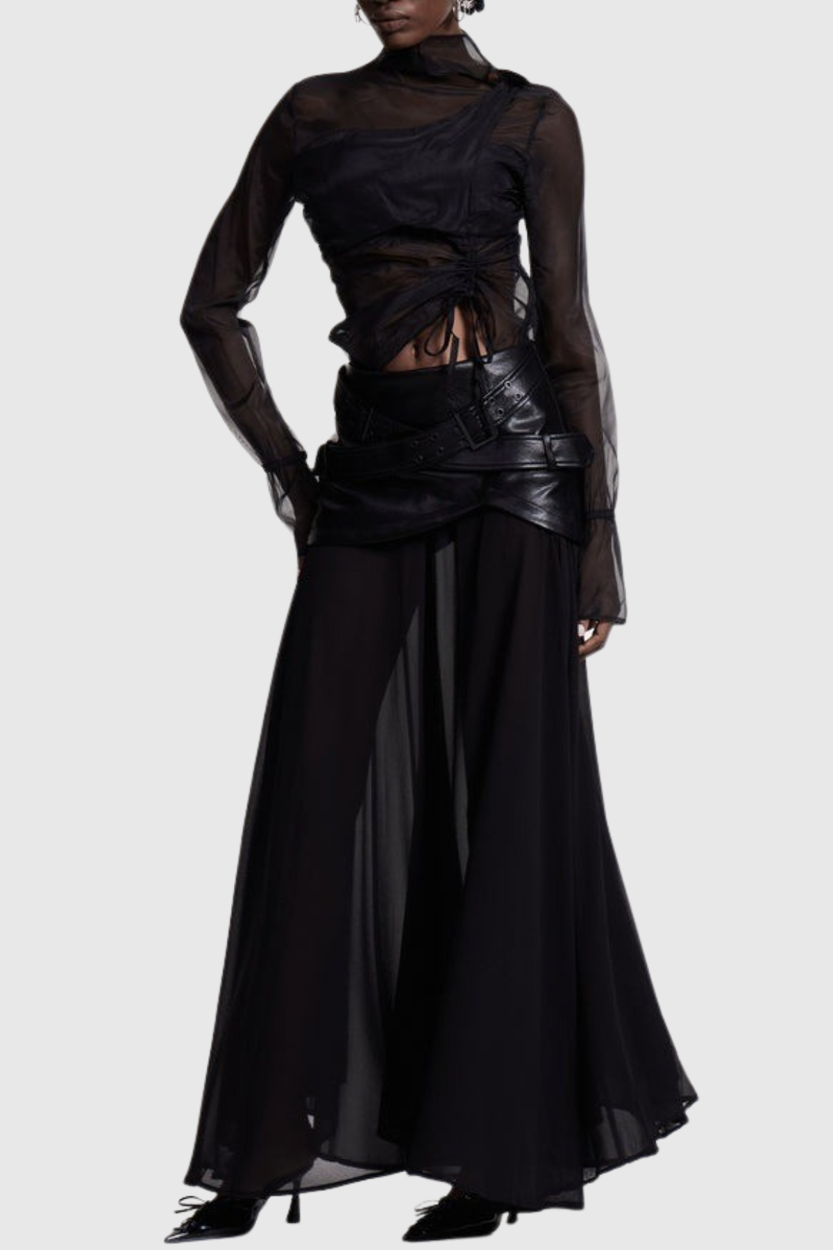 Vieira Deconstruct Belted Maxi Skirt
