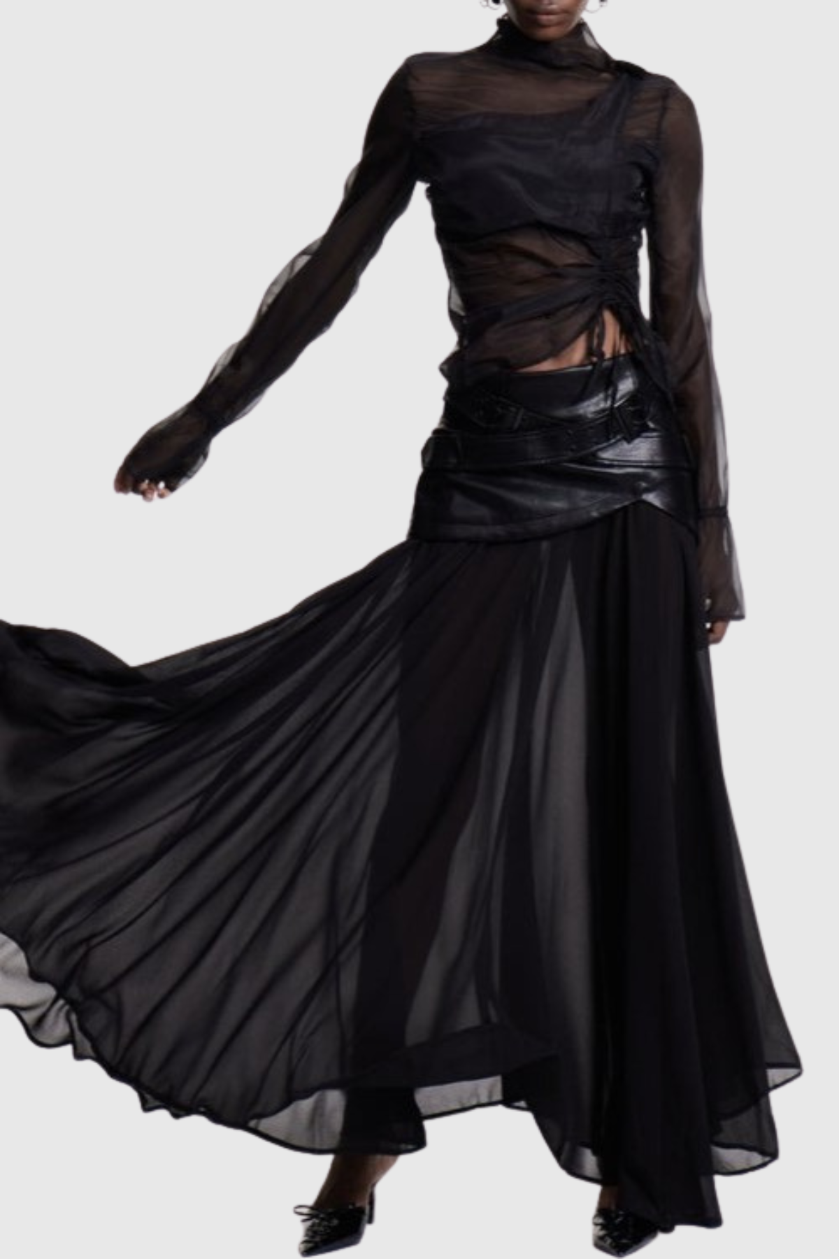 Vieira Deconstruct Belted Maxi Skirt