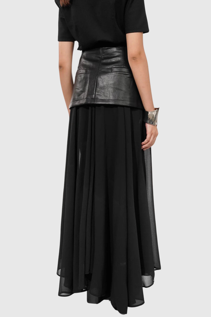 Vieira Deconstruct Belted Maxi Skirt