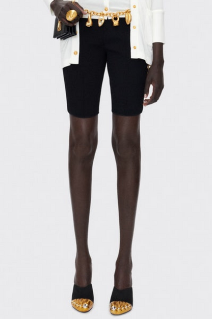 Yanisa Knit Top & Shorts Set - Black