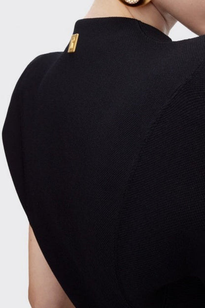 Yanisa Knit Top & Shorts Set - Black