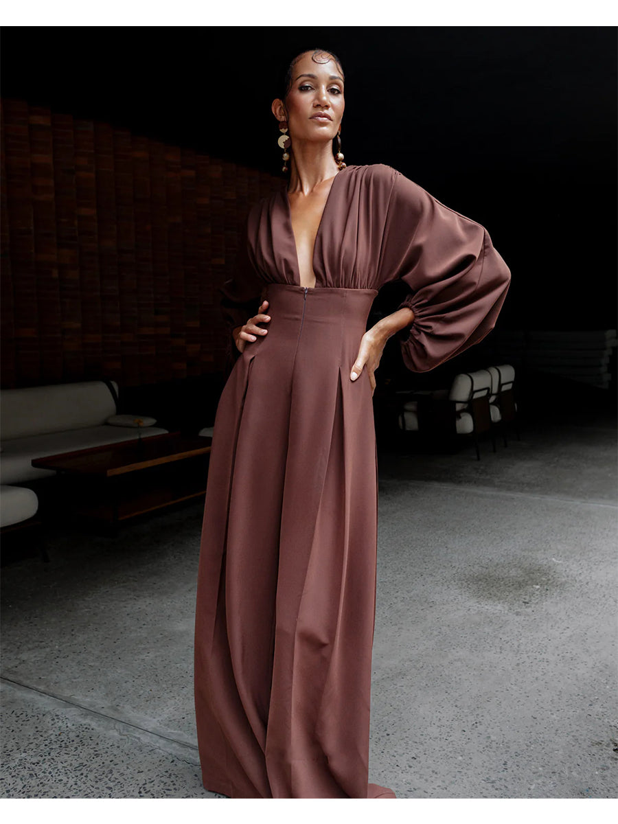 Plunge Neck Jumpsuit