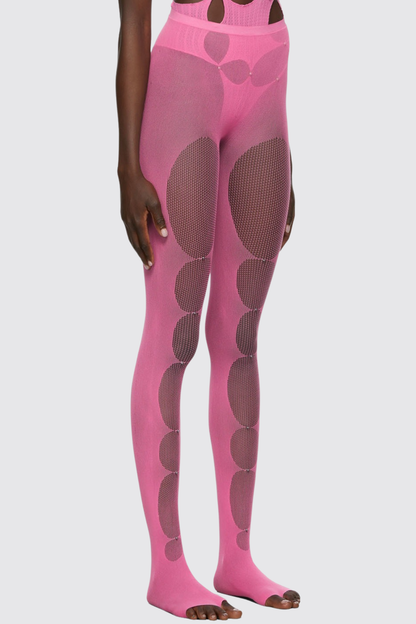 Zerlia Semi-sheer Leg Stocking - Pink